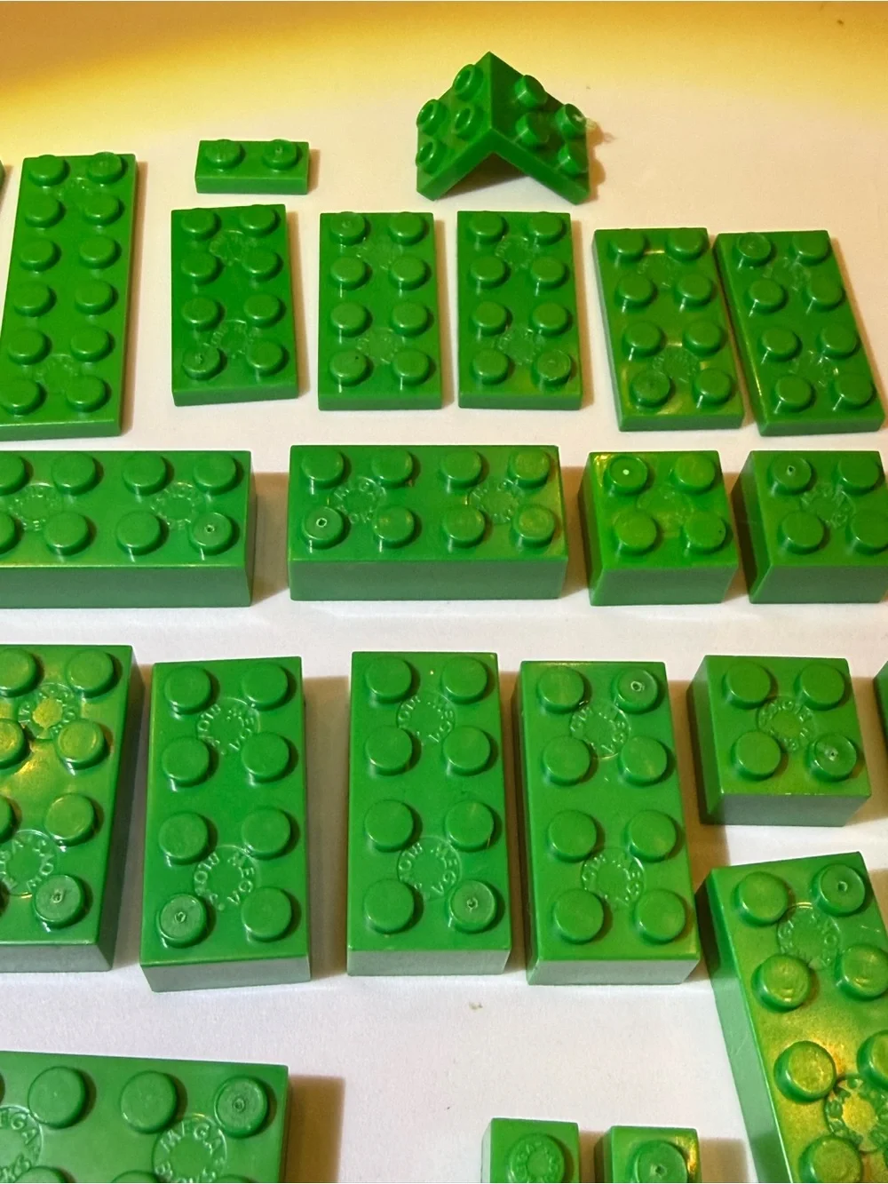 LEGO 51 green blocks planks pieces parts elements lot